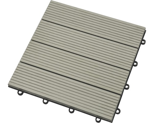 Balkongtrall KONSTA WPC 30x30cm grå Trädäck av träkomposit