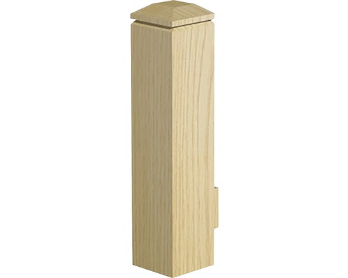Trästolpe med fyrkantig topp för utomhusbruk