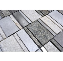 Mosaikplatta av stengods och natursten