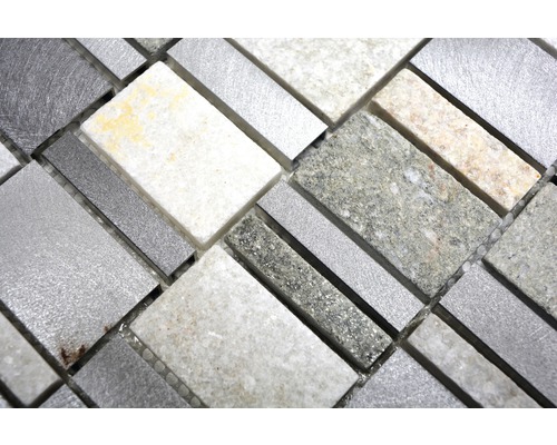 Mosaikplatta med sten- och metalleffekt