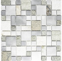 Mosaikplatta med sten- och metalleffekt