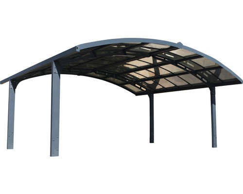 Fristående carport med stålram och takpaneler