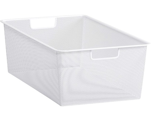 Vit trådkorg för förvaring