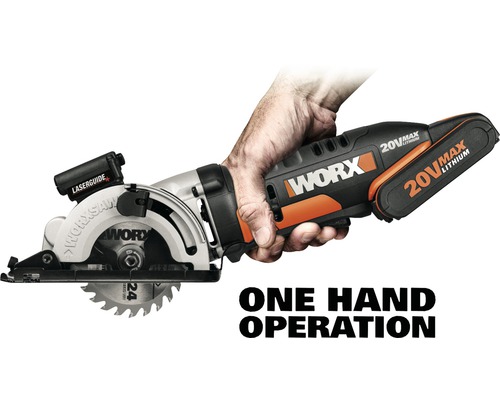 Worx WX429 sladdlös cirkelsåg med 20 volts batteri