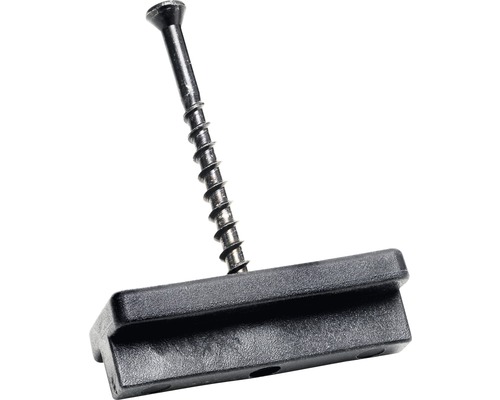 Skruv i svart plasthållare