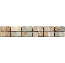 Fyrkantig mosaikplatta av natursten