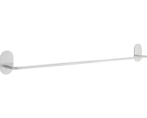 Handduksstång BESLAGSBODEN enkel oval borstat rostfritt stål 625 mm självhäftande Handdukshängare för väggmontering