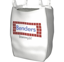 Storsäck med stenmjöl och Benders logotyp