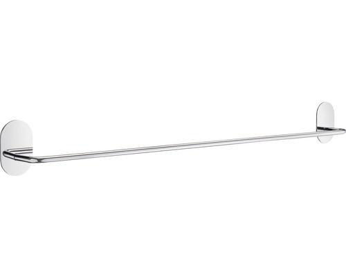 Handduksstång BESLAGSBODEN enkel oval polerat rostfritt stål 625 mm självhäftande Handdukshållare av metall för väggmontering