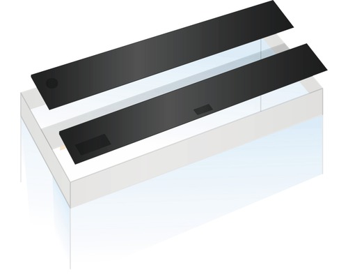 Akvarielock med öppningar för foder och teknik