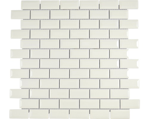 Mosaik keramik metro brick bond diamond 30x30 cm beige blank CBI 110