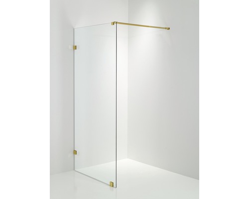 Duschvägg DUSCHBYGGARNA Design 890x1913 mm klarglas guld