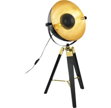 Golvlampa med stativfot, lampskärm och glödlampa