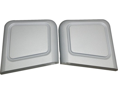 Två hörnlister i aluminium