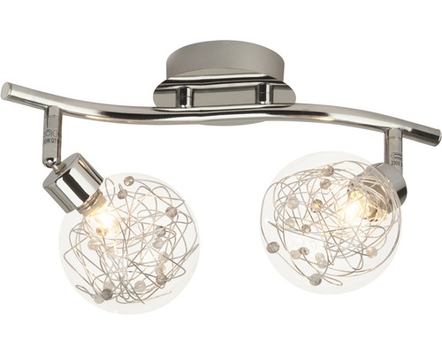 Taklampa med två lampor i form av en boll