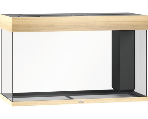 Tomt akvarium med träram och inbyggt filter