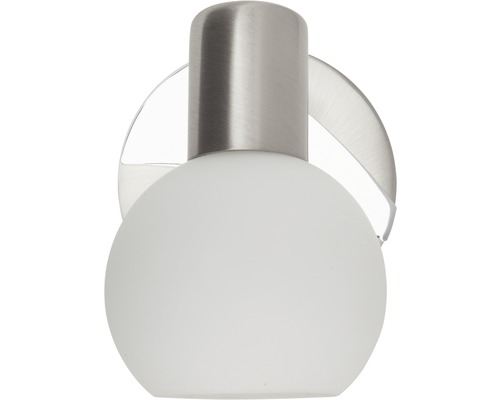 Taklampa med en glasskärm och metalldetaljer.