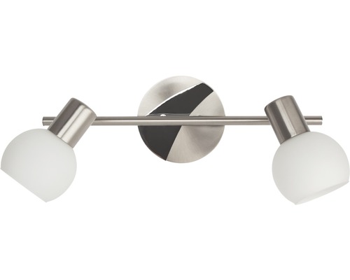 Taklampa med två lampor och lampskärmar