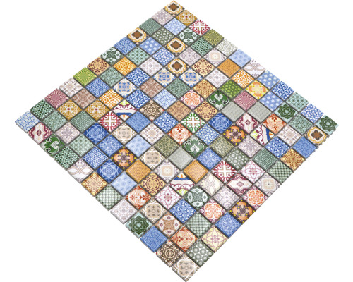 Mönster av mosaikplattor med olika designer