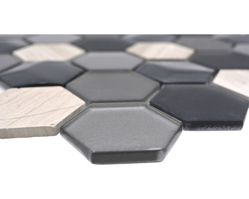 Mosaikplatta i sexkantig form