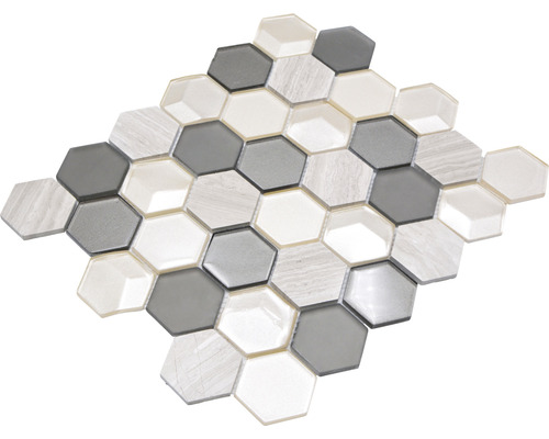 Mosaikplatta med hexagonala element