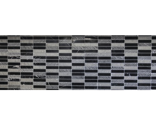 Mosaikplattor i svart och vitt