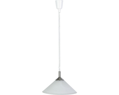 Pendellampa med konisk lampskärm och spiralformad kabel