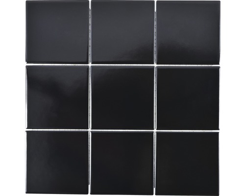 Mosaik CQ 125 Quadrat 30x30 cm svart matt