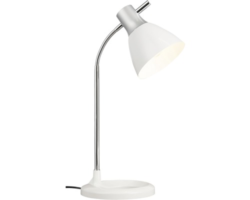 Skrivbordslampa med flexibel arm och rund fot