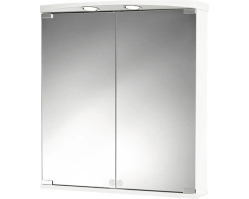 Spegelskåp JOKEY LED Ampado vit 60x66cm Spegelskåp med två dörrar och belysning
