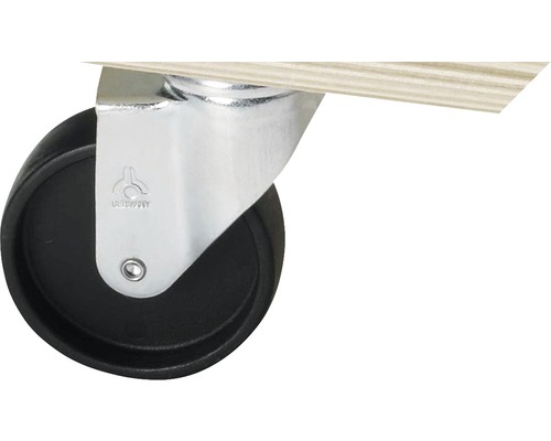 Möbelhjul med fästplatta