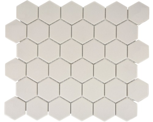 Mosaik keramik Hexagon CU HX120 beige matt 32,5 x 28,1 cm