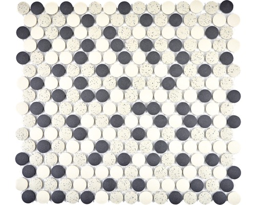 Mosaik keramik CU K210 creme svart 31 x 31,5 cm