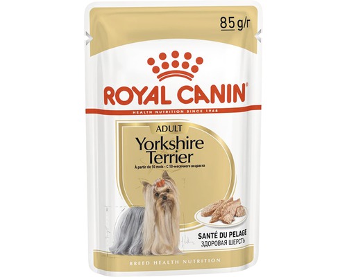 Hundmat ROYAL CANIN Yorkshire Terrier Adult Loaf 85g Royal Canin Adult Yorkshire Terrier hundmat, 85 grams förpackning
