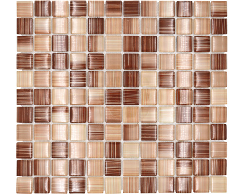 Mosaik glas XCM 8290 30,2x32,7 cm beige/brun