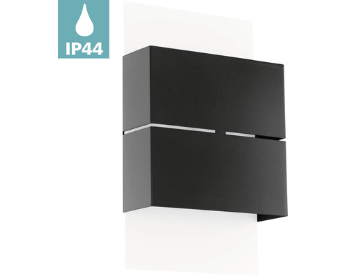 Svart vägglampa med skyddsklass IP44
