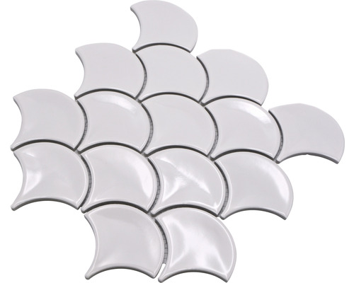 Keramiska mosaikplattor i fläktdesign