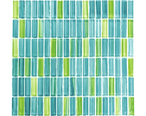 Mosaik glas XCM S850 31x32,2 cm grön/blå