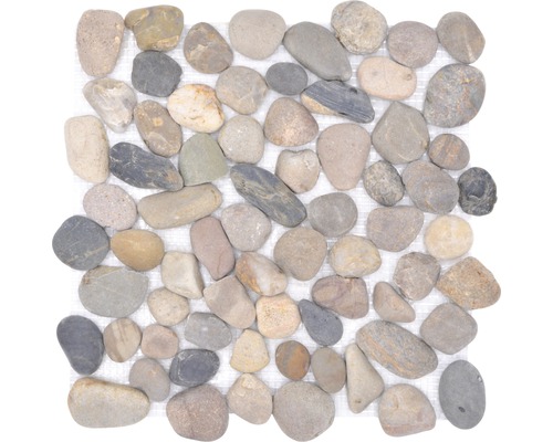Mosaik natursten XKF 004M 31,5x31,5 cm beige/svart/röd/gul Kakelmatta med naturstenar