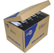 Arkivbox av kartong med flera mappar