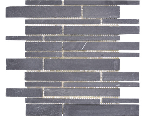 Mosaik natursten MOS SL 89 Brick svart 30,5x30 cm