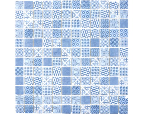 Mosaik glas PATCH 40 blå 31,5 x 31,5 cm