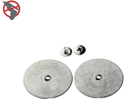 Montagebricka DESIGN4BATH Ø40x1,5mm invändig gänga matt rostfritt 2-pack 8740106 Fästset med skruvar och täckbrickor