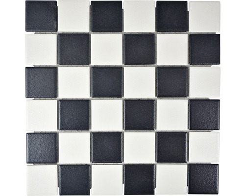 Mosaik keramik SAT 348 svart vit 30 x 30 cm