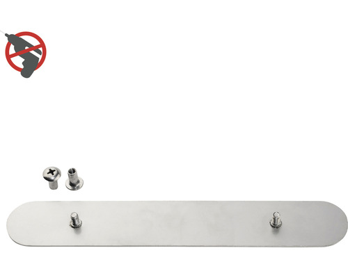 Monteringsplatta av metall med skruvar, borrning inte nödvändig