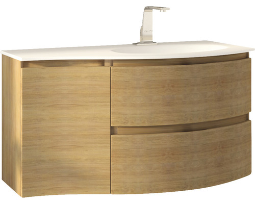 Tvättställsskåp med handfat och armatur