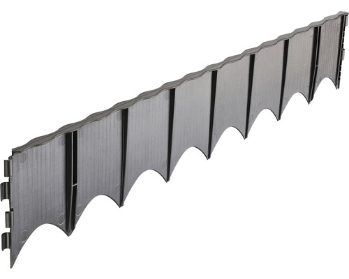 Rabattkantset GARANTIA Edgar 450x13cm antracit Gräskant av plast