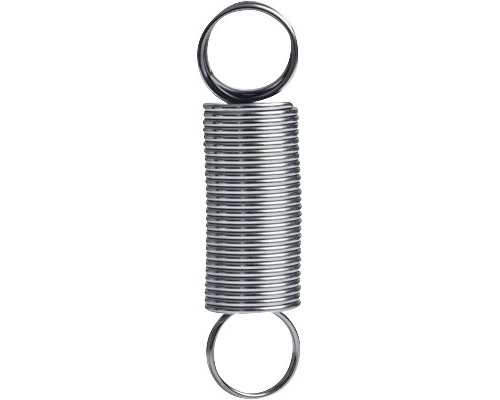 Dragfjäder med öglor DRESSELHAUS rostfritt stål A2 20,6x64,6x1,6mm Dragfjäder med öglor