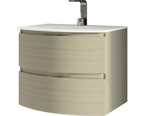 Tvättställsskåp med två lådor, handfat och blandare