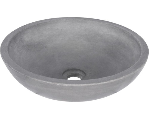 Rund tvättställsskål i betong